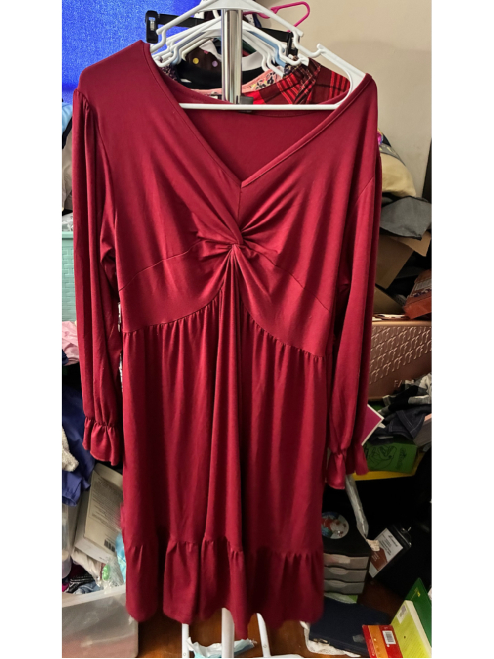 Women's BAOSUU Red Midi Dress Size XL